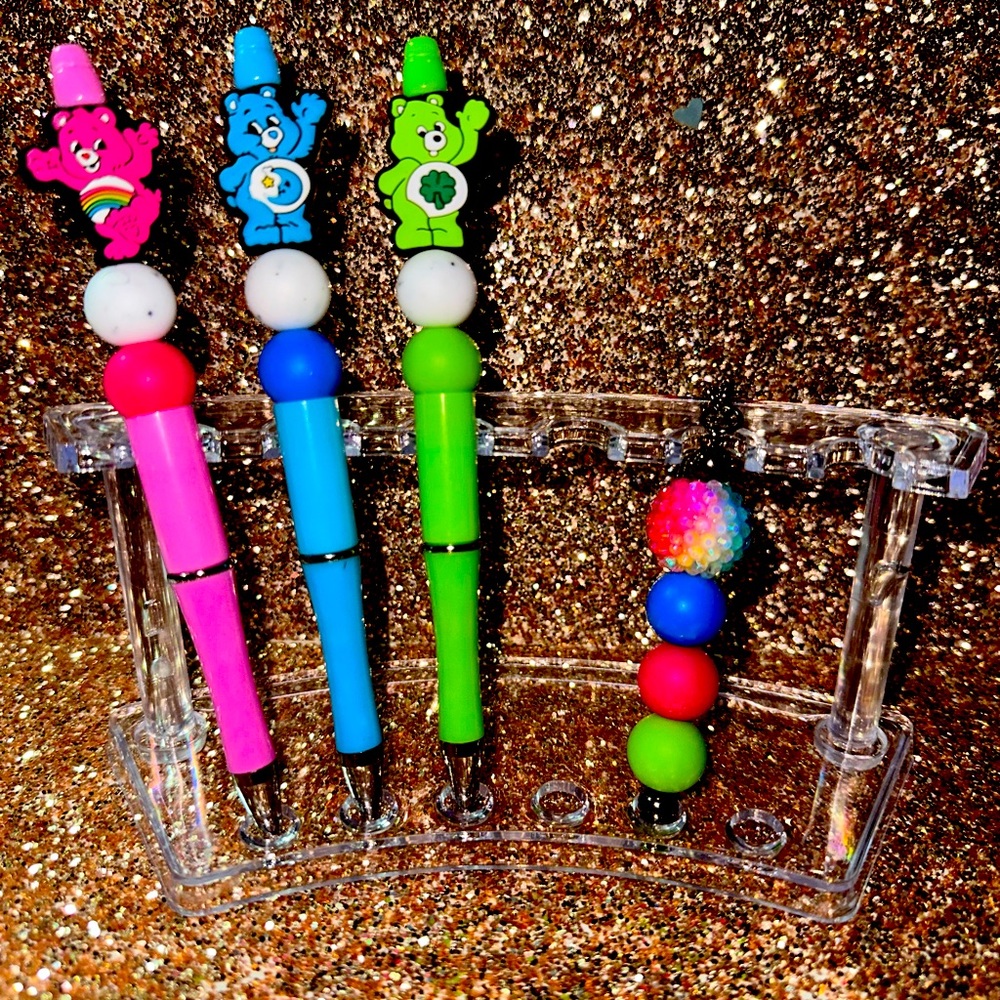 Beaded Care Bears Pen Set